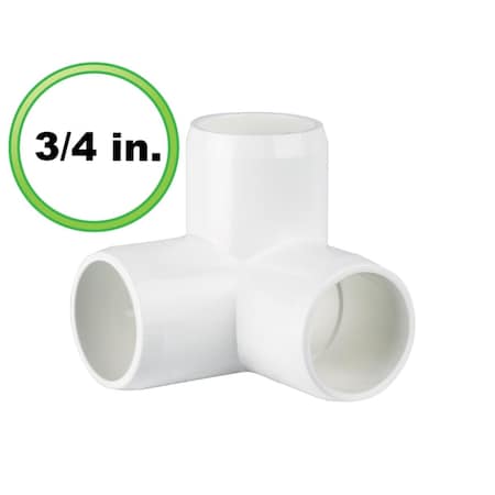 Circo Innovations 0.75 in. 3 Way L PVC Pipe Fitting 32-F